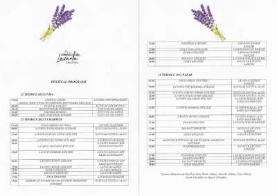 Lavanta Festival Programı